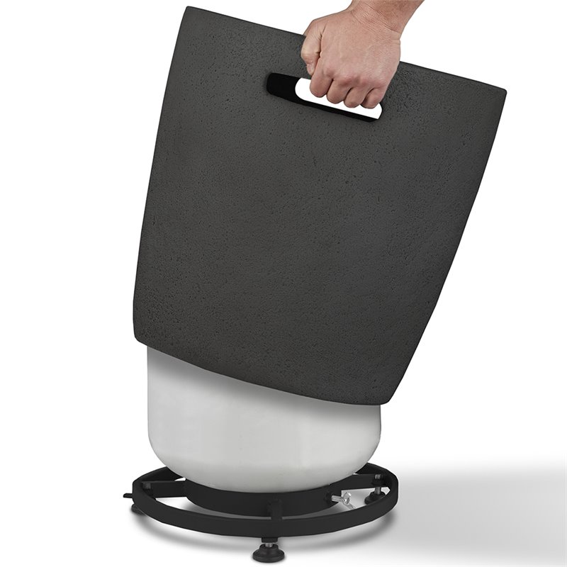 Bowery Hill Contemporary Propane Tank Cover in Slate Gray