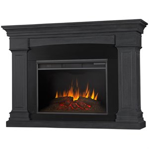 bowery hill contemporary electric fireplace in gray