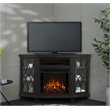 Bowery Hill Modern Wood Corner Fireplace TV Stand for TVs up to 56
