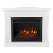 Bowery Hill Contemporary Wood Corner Electric Fireplace in White