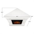 Bowery Hill Contemporary Solid Wood Electric Corner Fireplace in White