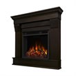 Bowery Hill Traditional Wood Espresso Contemporary Electric Corner Fireplace