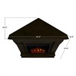 Bowery Hill Traditional Wood Espresso Contemporary Electric Corner Fireplace