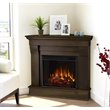 Bowery Hill Traditional Wood Espresso Contemporary Electric Corner Fireplace