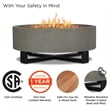 Bowery Hill Contemporary Propane Fire Bowl for Outdoors in Glacier Gray