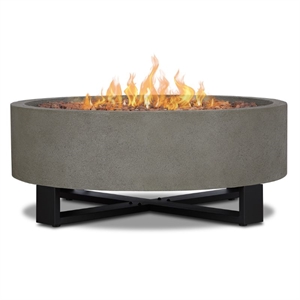 bowery hill contemporary propane fire bowl for outdoors in glacier gray