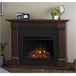 Bowery Hill Traditional Wood Electric Fireplace in Chestnut Oak/Black