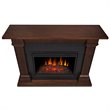 Bowery Hill Traditional Wood Electric Fireplace in Chestnut Oak/Black