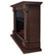 Bowery Hill Traditional Wood Electric Fireplace in Chestnut Oak/Black
