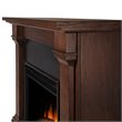 Bowery Hill Traditional Wood Electric Fireplace in Chestnut Oak/Black