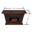 Bowery Hill Traditional Wood Electric Fireplace in Chestnut Oak/Black