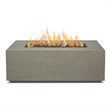 Bowery Hill Contemporary Small Propane Fire Table with Conversion Kit in Gray