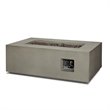 Bowery Hill Contemporary Small Propane Fire Table with Conversion Kit in Gray