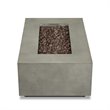 Bowery Hill Contemporary Small Propane Fire Table with Conversion Kit in Gray