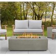 Bowery Hill Contemporary Small Propane Fire Table with Conversion Kit in Gray