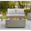 Bowery Hill Traditional Square Propane Fire Table with Conversion Kit in Gray