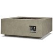 Bowery Hill Traditional Square Propane Fire Table with Conversion Kit in Gray