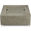 Bowery Hill Traditional Square Propane Fire Table with Conversion Kit in Gray