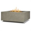 Bowery Hill Traditional Square Propane Fire Table with Conversion Kit in Gray