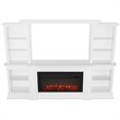 Bowery Hill Contemporary Electric Fireplace Entertainment Center in White