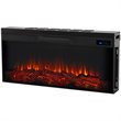 Bowery Hill Contemporary Electric Fireplace Entertainment Center in White