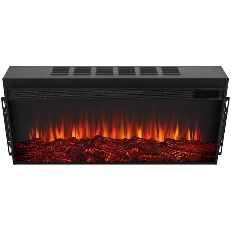 Bowery Hill Contemporary Electric Fireplace Entertainment Center in White