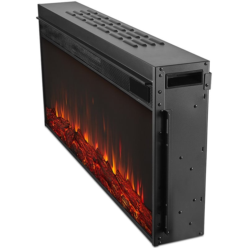 Bowery Hill Contemporary Electric Fireplace Entertainment Center in White