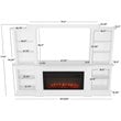 Bowery Hill Contemporary Electric Fireplace Entertainment Center in White