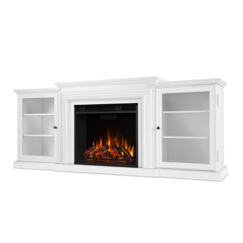 Bowery Hill Traditional Wood Electric Fireplace for TVs up to 72