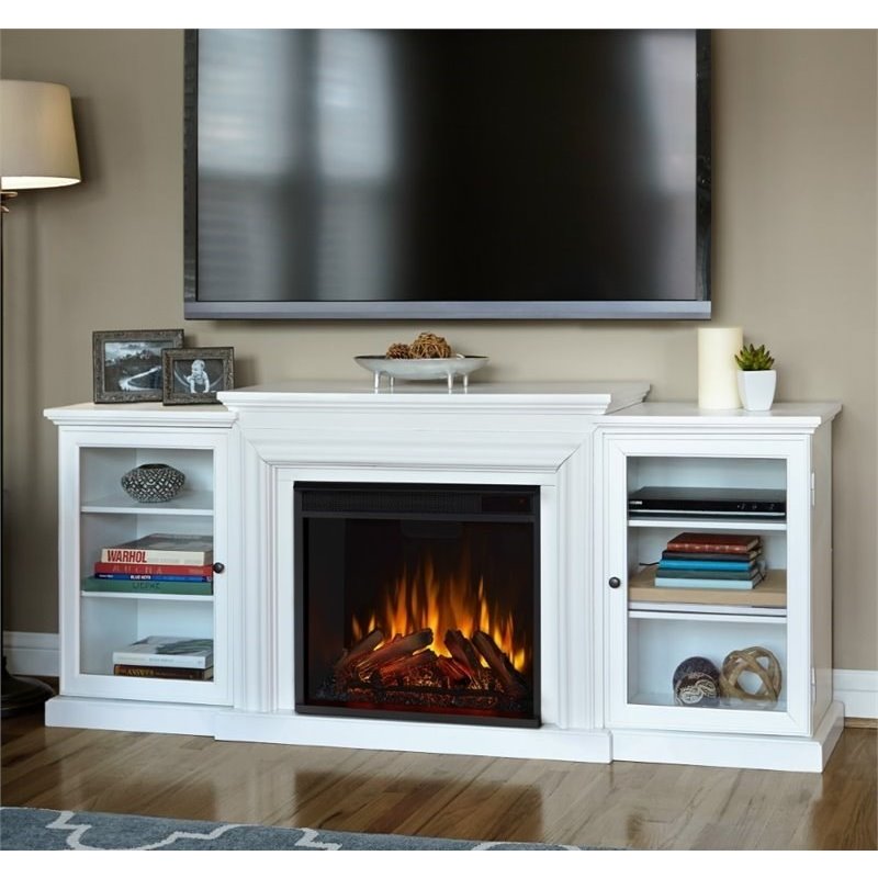 Bowery Hill Traditional Wood Electric Fireplace for TVs up to 72