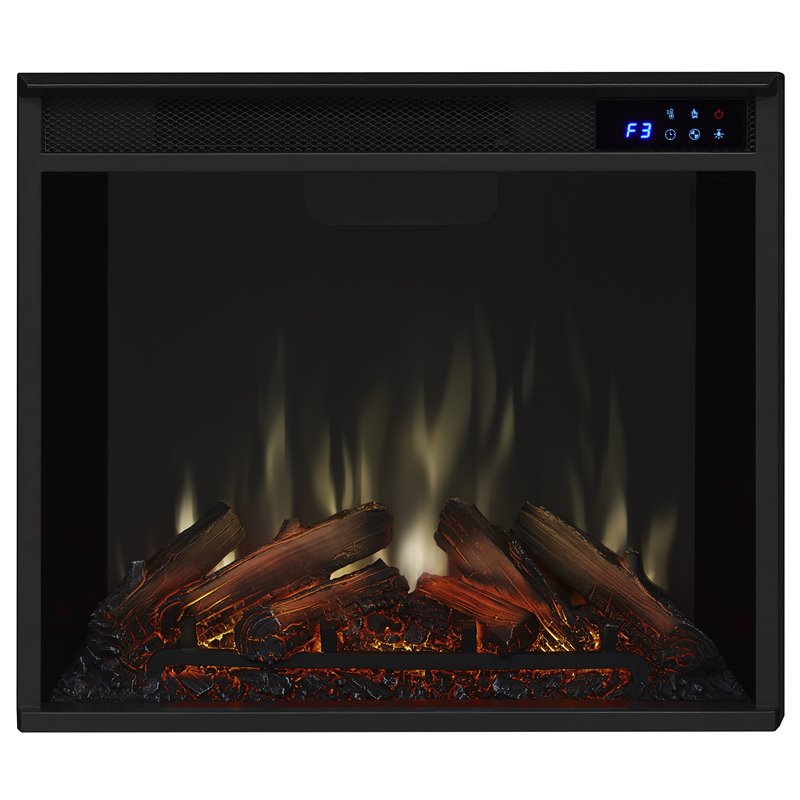 Bowery Hill Traditional Electric Steel Firebox in Black