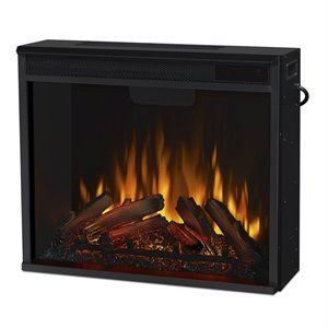 bowery hill traditional electric steel firebox in black