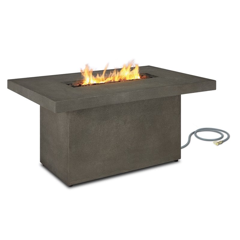 Bowery Hill Contemporary Propane Fire Pit in Glacier Gray