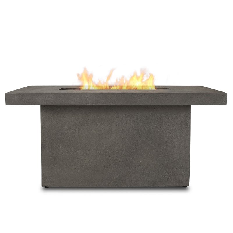 Bowery Hill Contemporary Propane Fire Pit in Glacier Gray