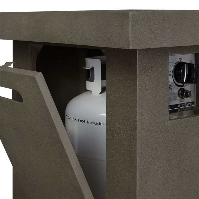 Bowery Hill Contemporary Propane Fire Pit in Glacier Gray