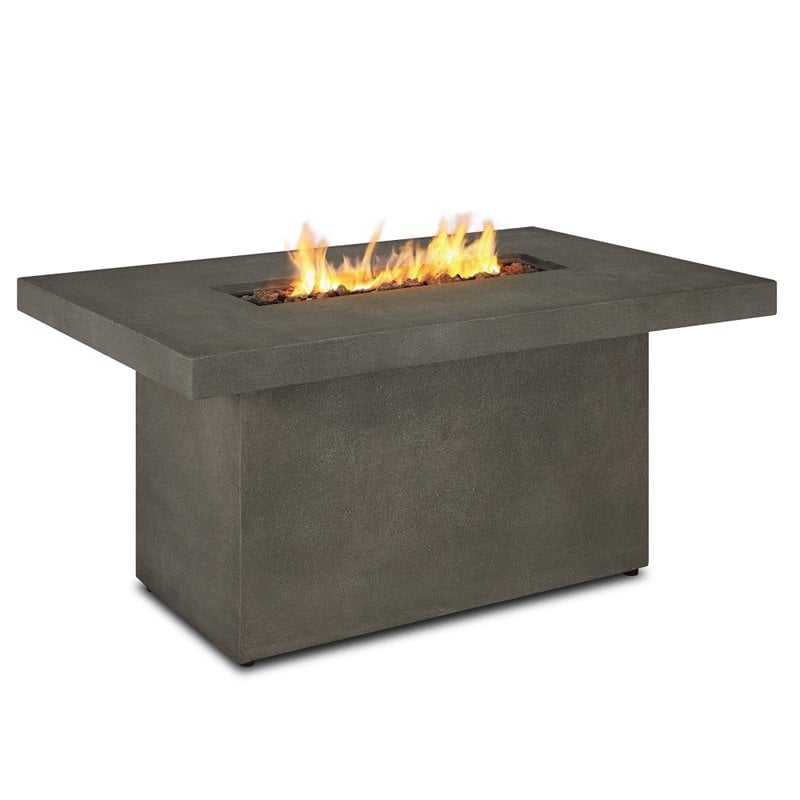 Bowery Hill Contemporary Propane Fire Pit in Glacier Gray