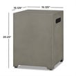 Bowery Hill Modern Steel Propane Tank Cover in Mist Gray