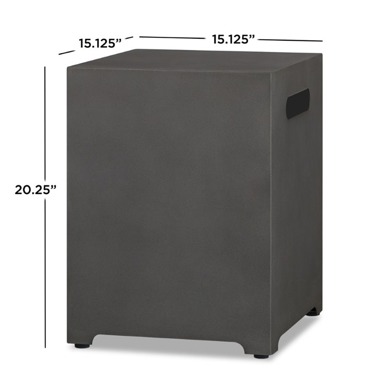 Bowery Hill Modern Propane Tank Cover in Weathered Slate