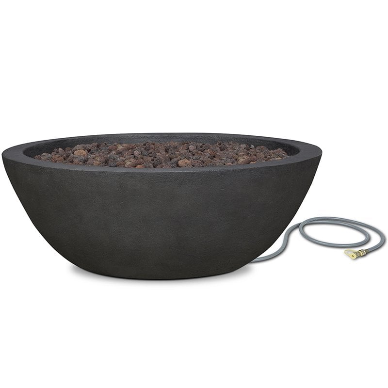 Bowery Hill Traditional Propane Fire Pit Bowl in Slate Gray
