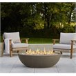 Bowery Hill Contemporary Oval Propane Fire Bowl in Glacier Gray