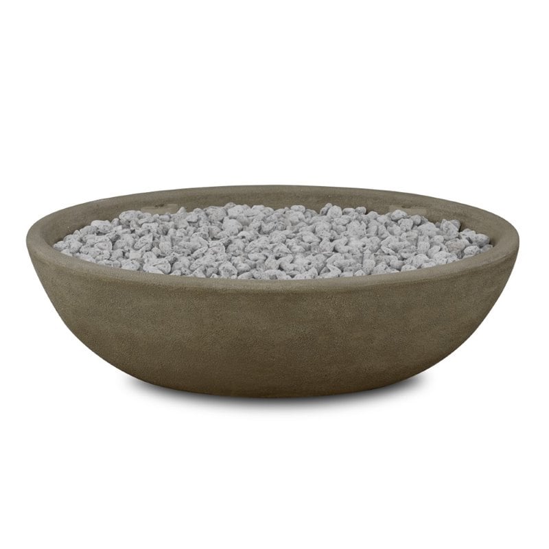 Bowery Hill Contemporary Oval Propane Fire Bowl in Glacier Gray