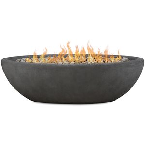 bowery hill contemporary large oval lp metal fire bowl