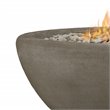 Bowery Hill Contemporary Large Oval LP Metal Fire Bowl in Glacier Gray
