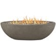 Bowery Hill Contemporary Large Oval LP Metal Fire Bowl in Glacier Gray