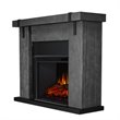 Bowery Hill Contemporary Electric Fireplace in Gray Barnwood