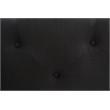 Bowery Hill Fabric Upholstered Wingback Queen Platform Bed - Black