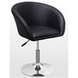 Bowery Hill Contemporary Faux Leather Adjustable Swivel Coffee Chair in Red