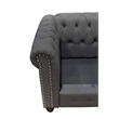Bowery Hill Transitional Fabric Upholstered Living Arm Chair in Charcoal