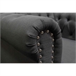 Bowery Hill Transitional Fabric Upholstered Living Arm Chair in Charcoal