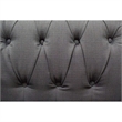 Bowery Hill Transitional Fabric Upholstered Living Arm Chair in Charcoal